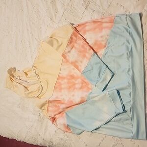 Womens Boutique Colorblock Hoodie Size XXL